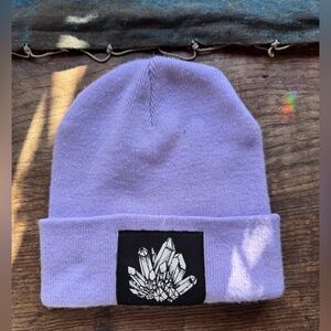 Lavender Beanie with Crystal Patch